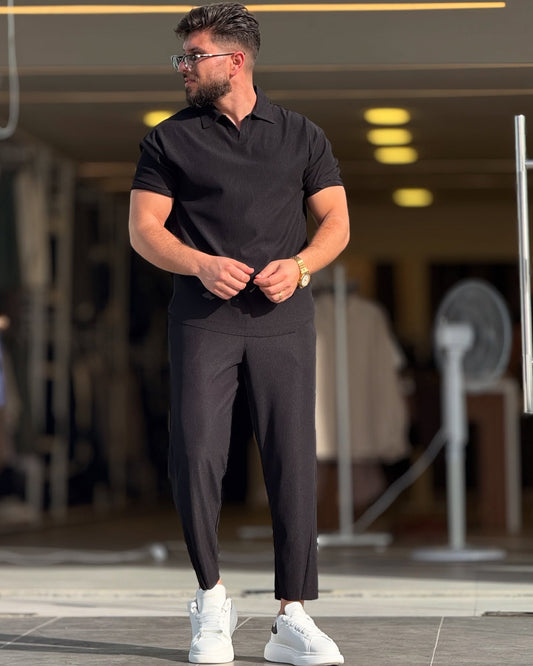 Black Polo Set