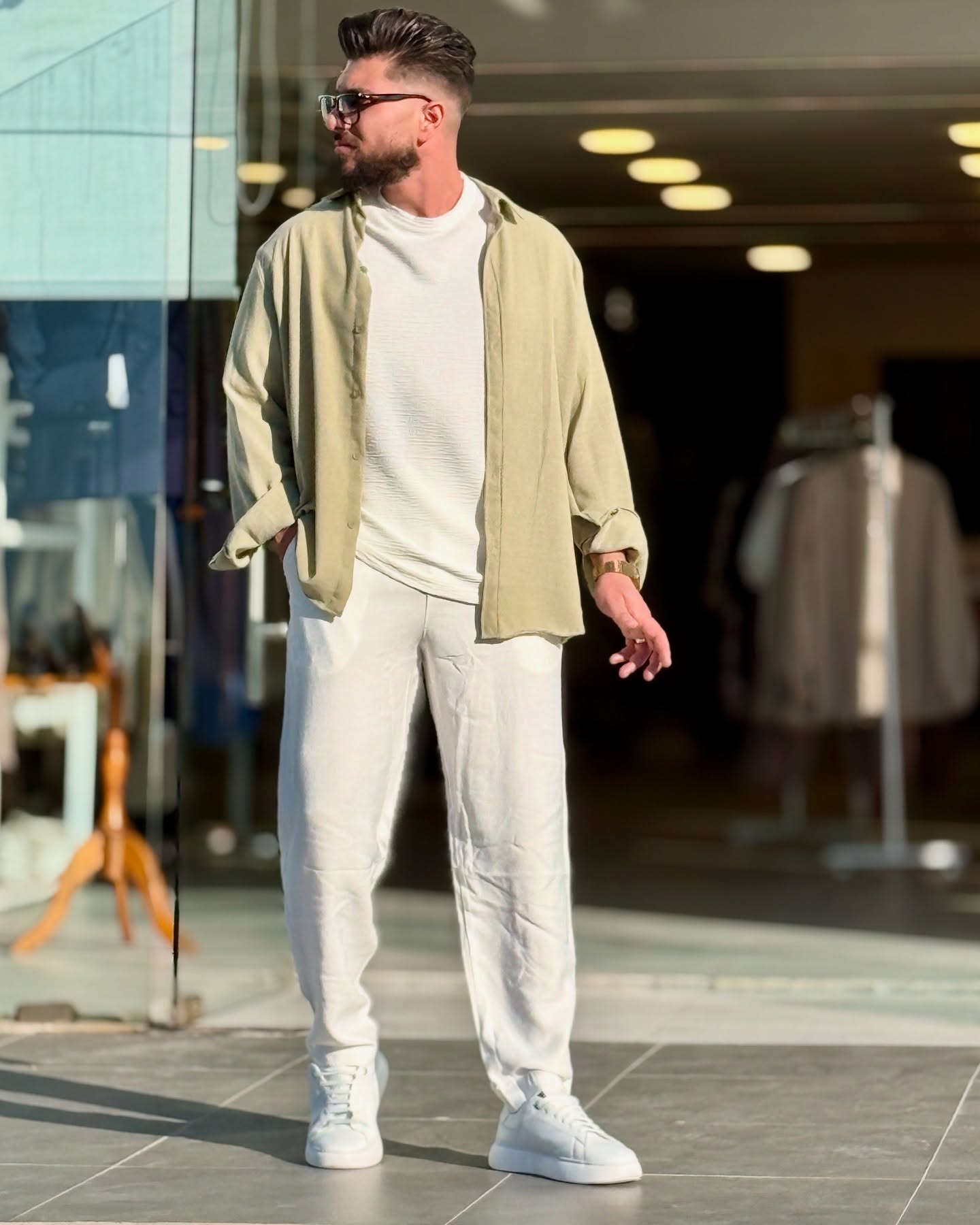 Light Green Linen Shirt