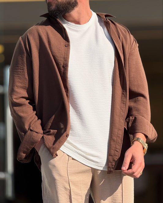 Brown Linen Shirt
