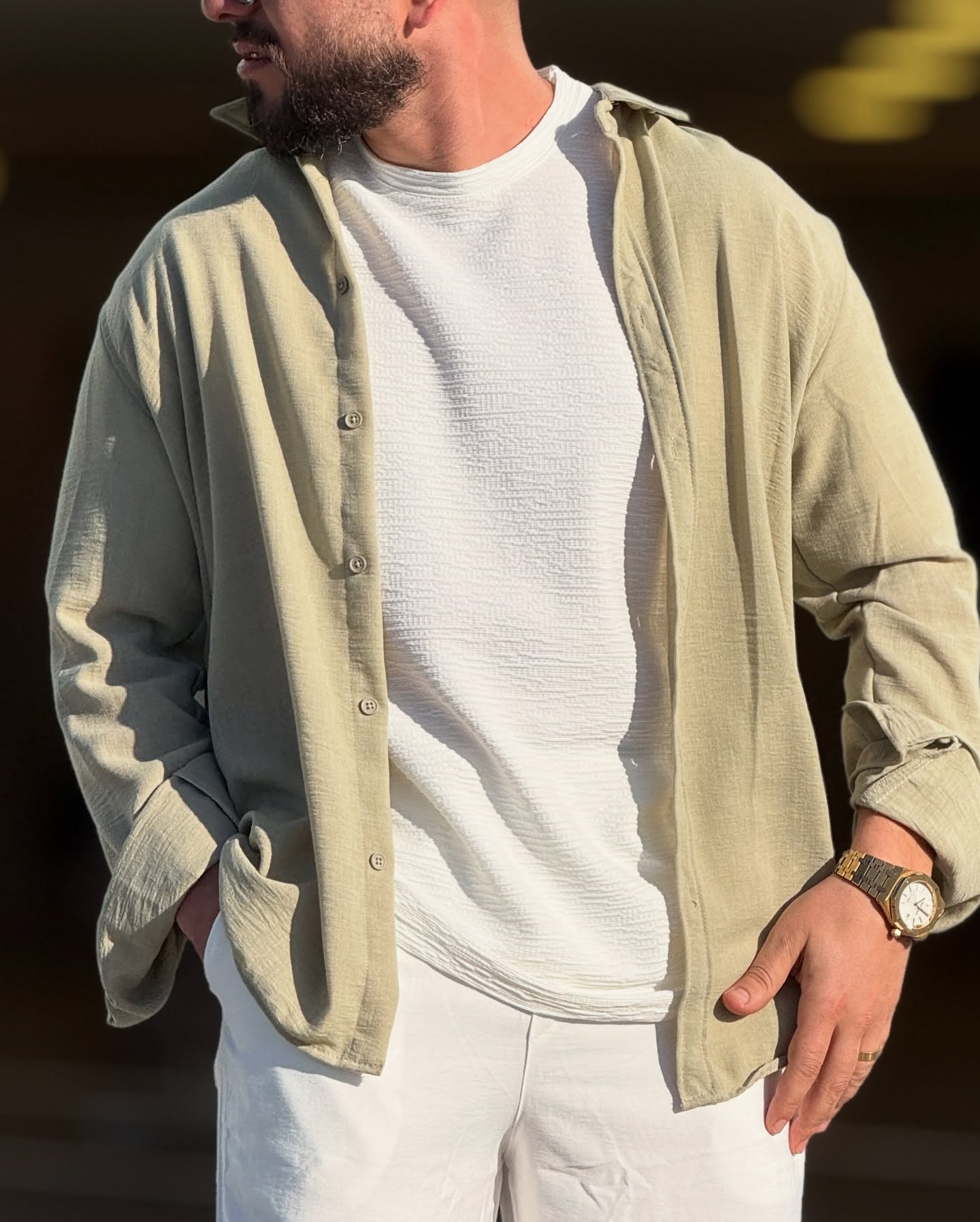 Light Green Linen Shirt