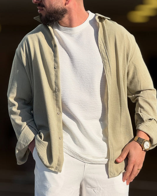 Light Green Linen Shirt