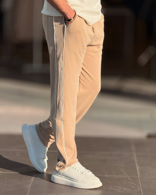 Cotton Pants In Beige