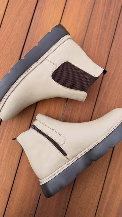 Light Beige Chelsea Ozero Boots