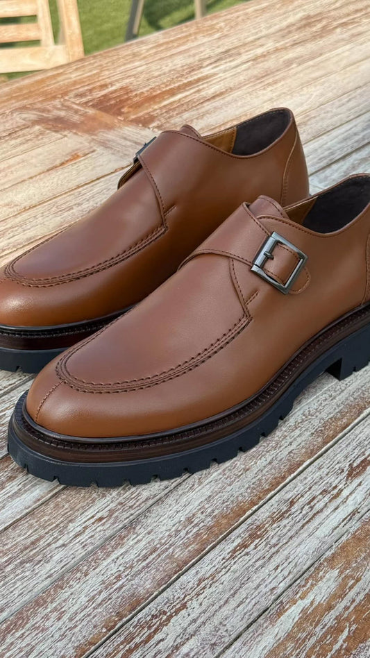 Moccasin Brown Leather Shoes