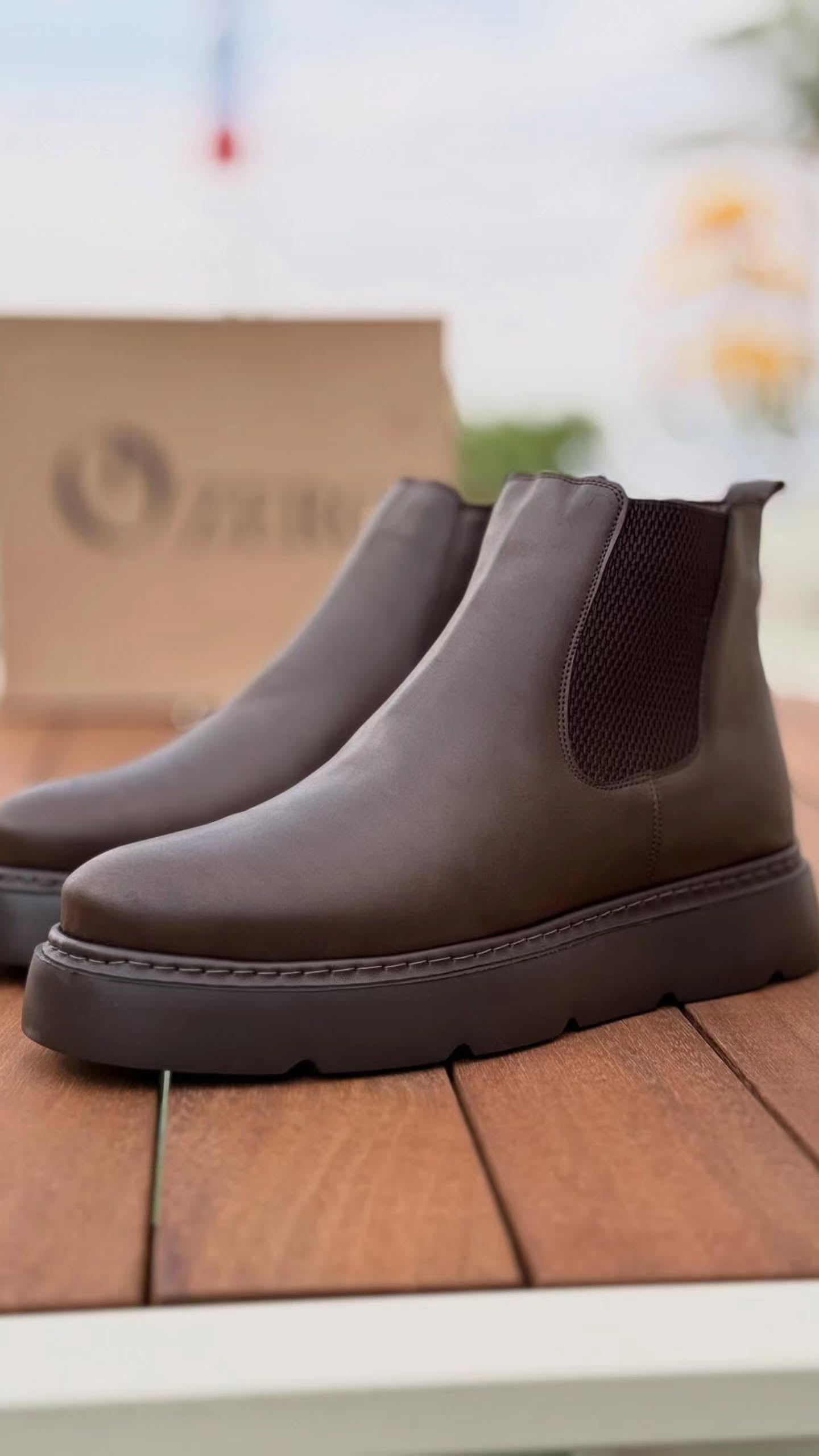Ozero Leather Dark Brown Boots