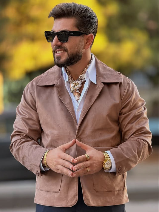 Light Brown Velvet Jacket