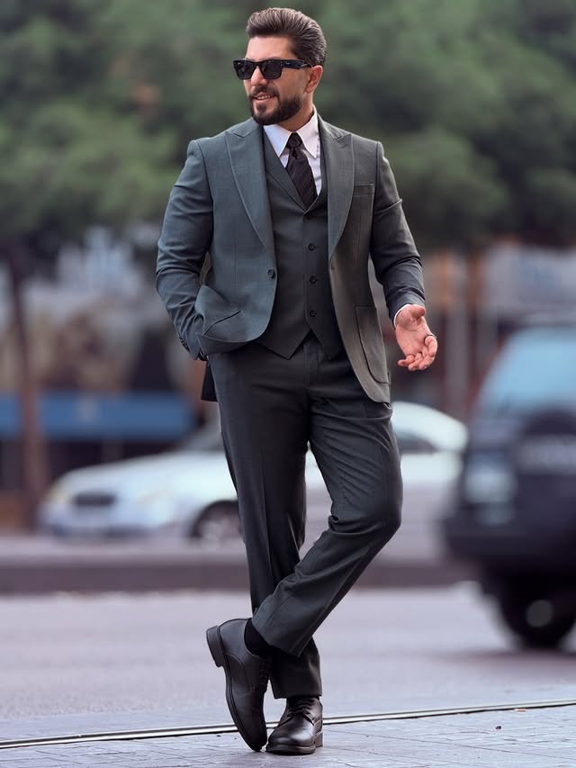 Grey Peak Lapel Suit