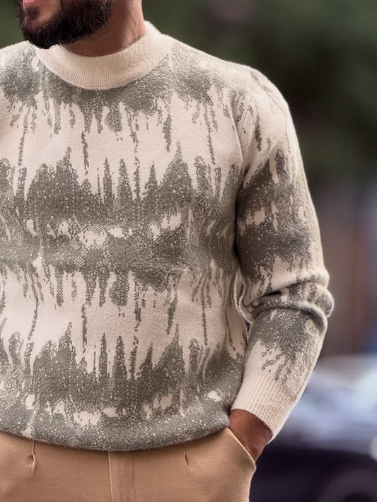 Grey & Off-White Sweater