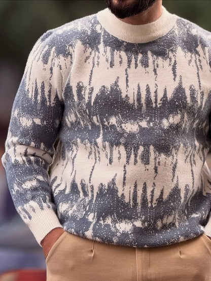 Off-White & Petroleum Sweater