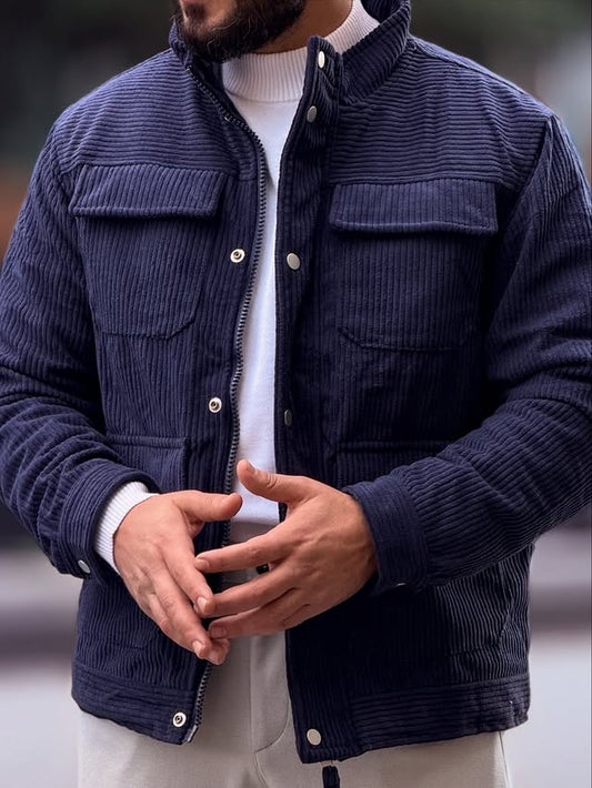 Navy Blue Casual Jacket