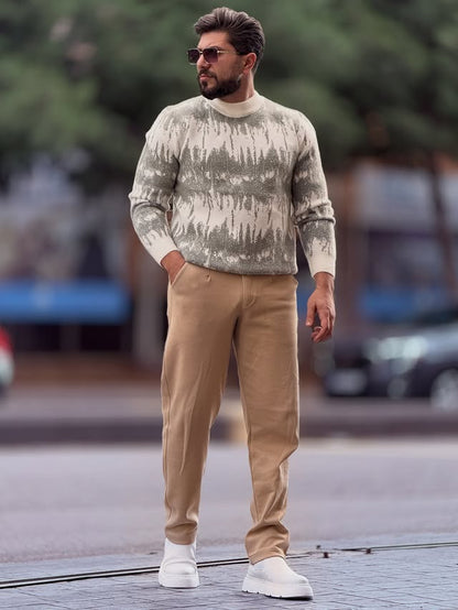 Grey & Off-White Sweater