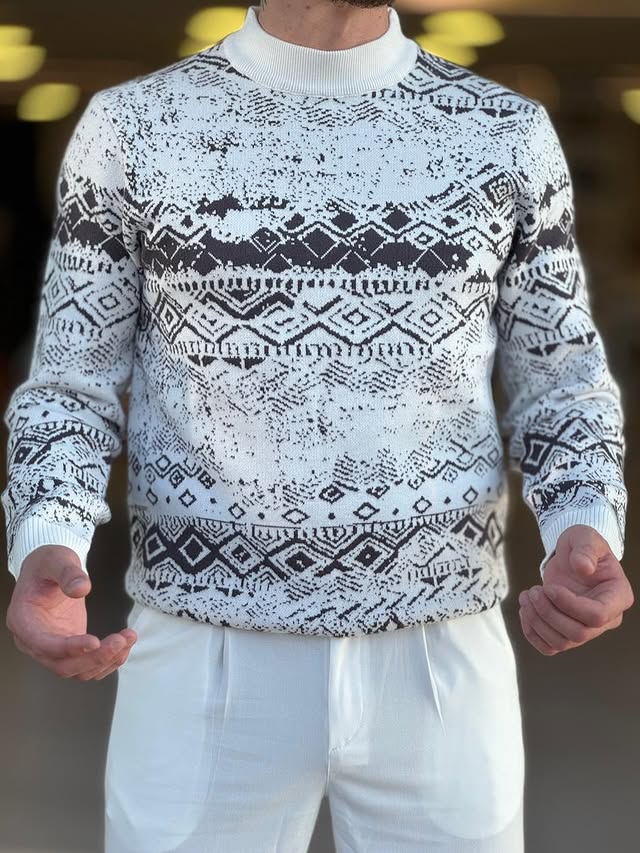 Black & White Patterned Sweater
