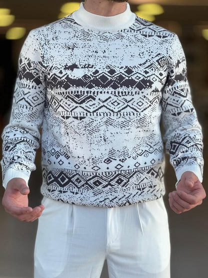 Black & White Patterned Sweater