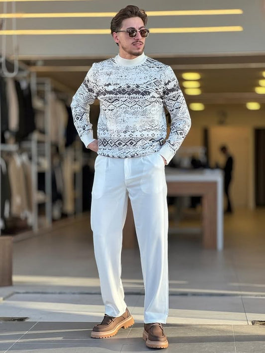 Black & White Patterned Sweater