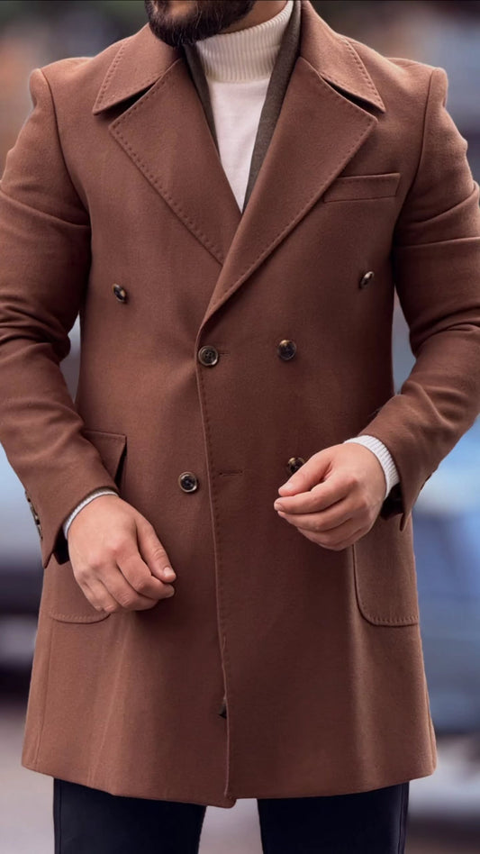 Notch Lepel Dubetti Coat In Brown