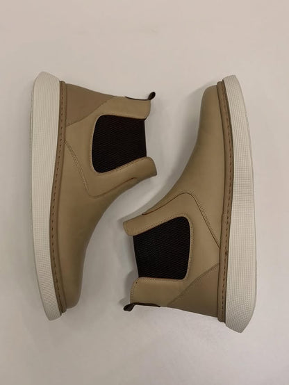 Ozero Leather boots In Tan Color