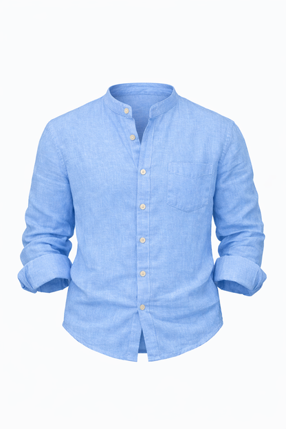 Baby Blue Linen Shirt
