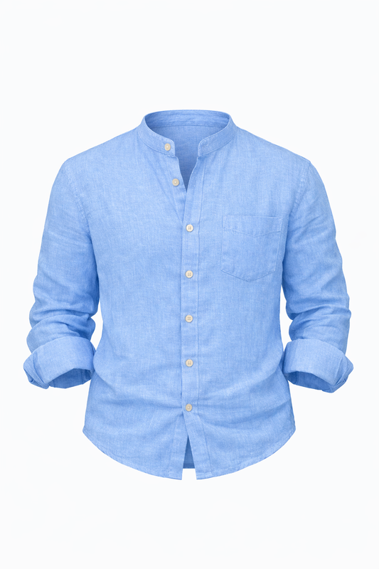 Baby Blue Linen Shirt