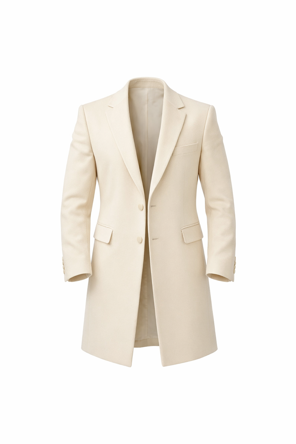 Notch Lepel Coat In Light Beige