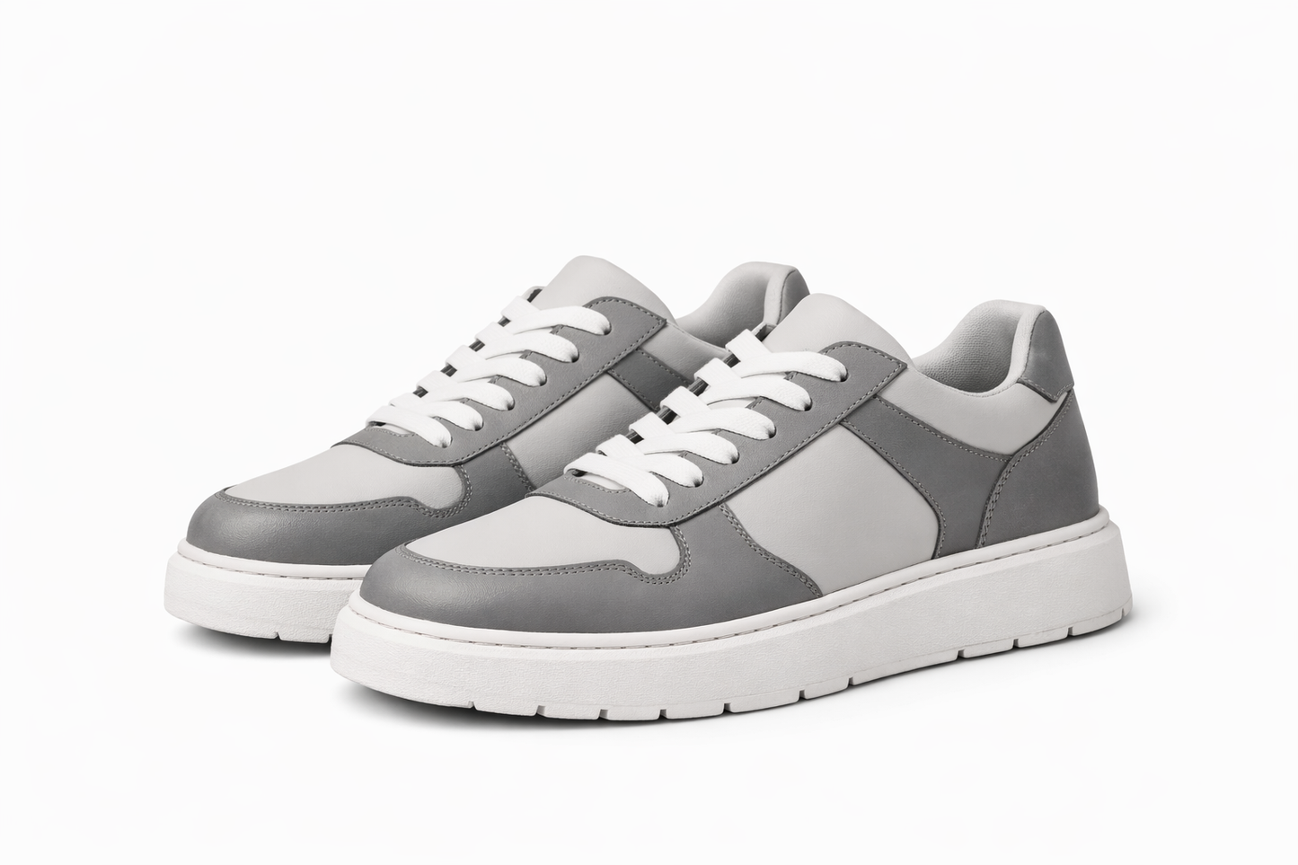 Gray & White Ozero Sneakers