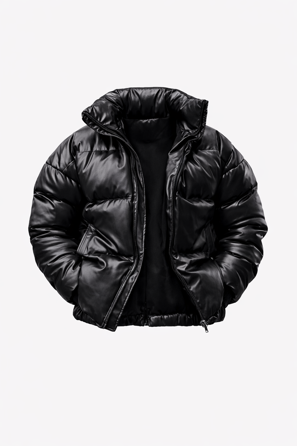 Black Puffer Casual Jacket