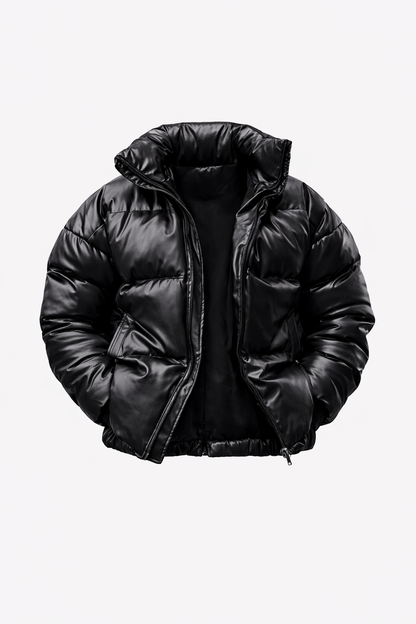 Black Puffer Casual Jacket