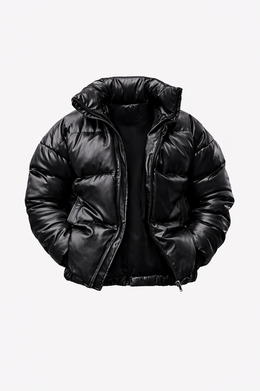 Black Puffer Casual Jacket
