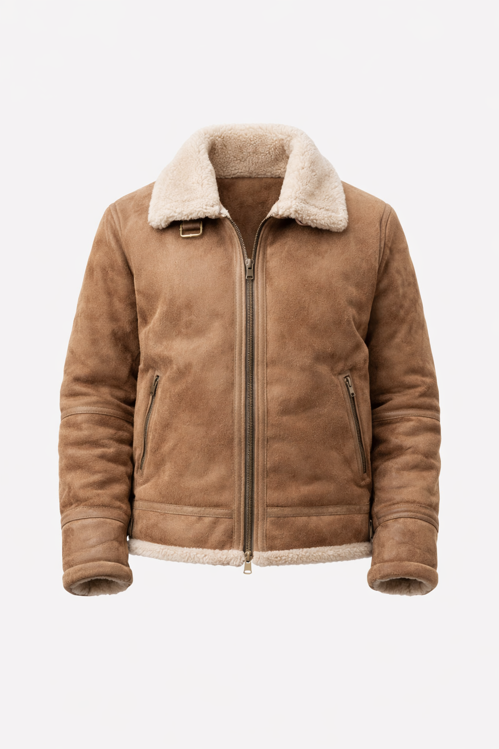 Light Beige Fur Casual Jacket