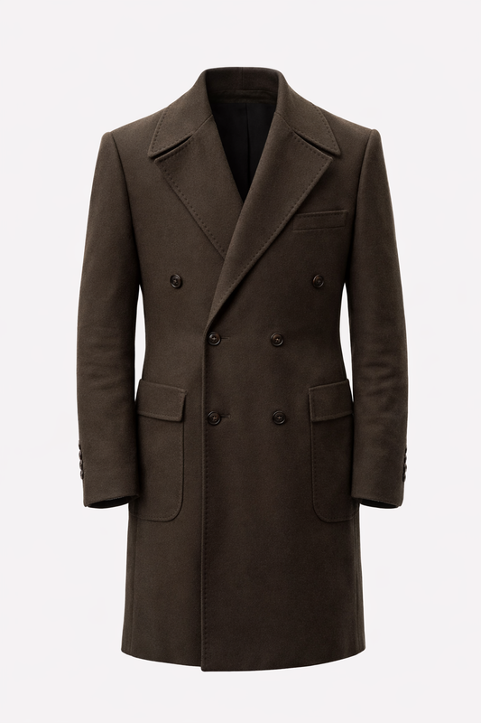 Notch Lepel Dubetti Coat In Dark Brown