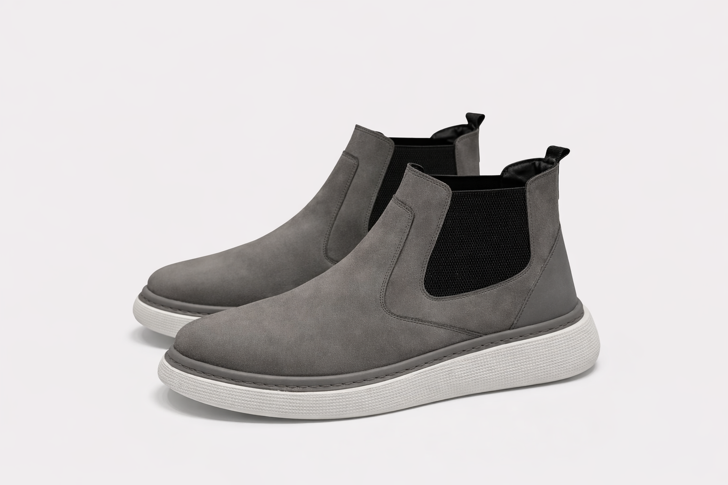 Ozero Velvet Boots In Grey
