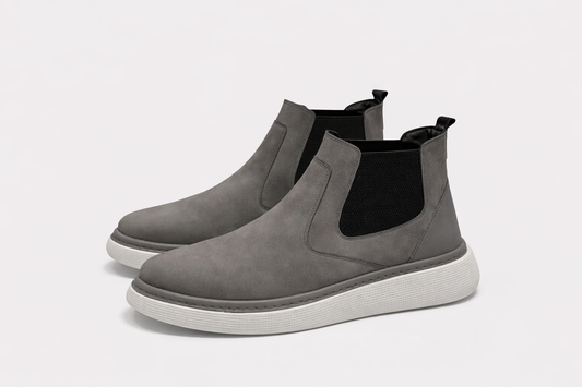 Ozero Velvet Boots In Grey