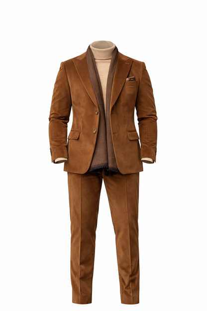 Brown Velvet Suit