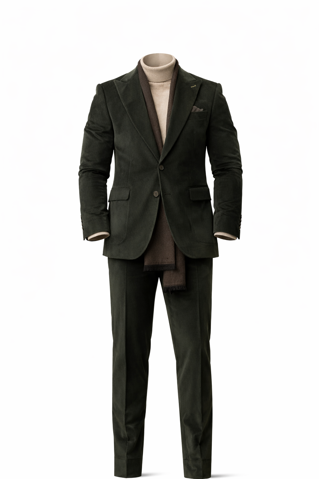 Dark Green Velvet Suit