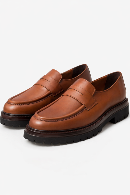Moccasin Light Brown Leather Shoes
