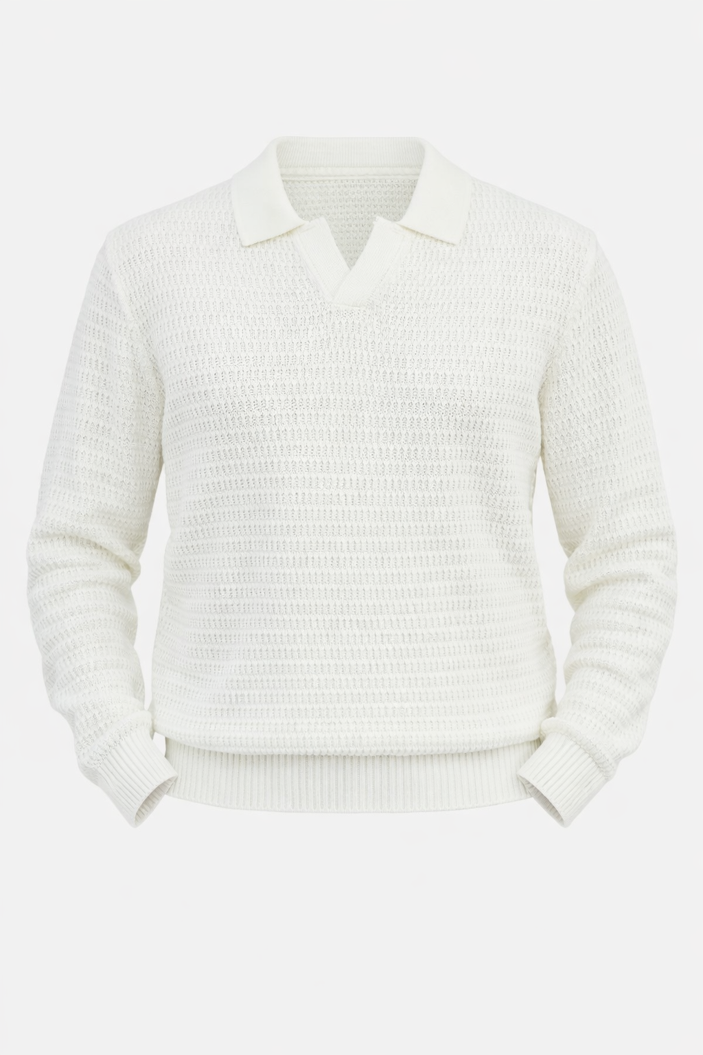 White Polo Knitted Sweater