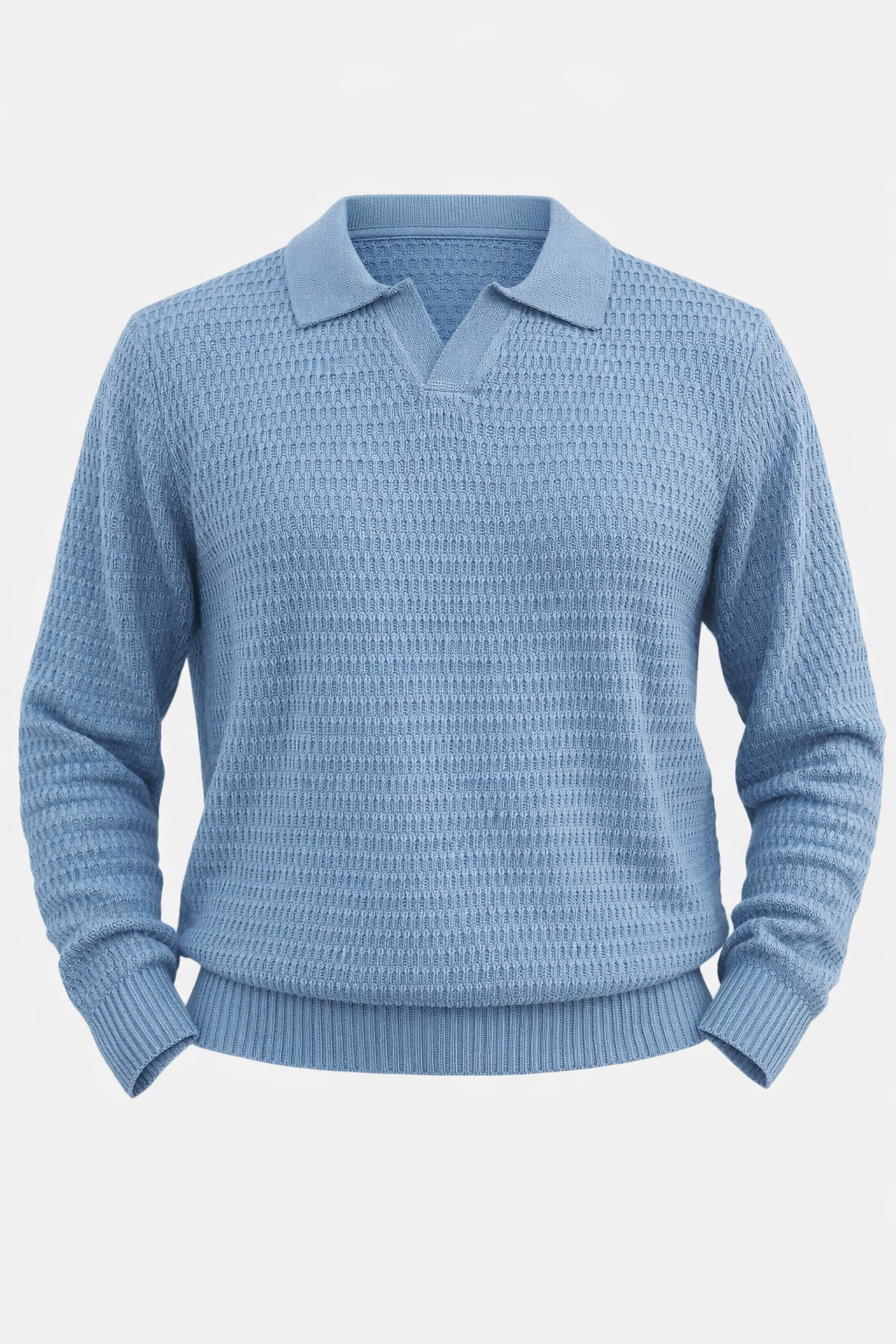 Polo Knitted Sweater in Grey