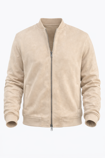 Beige Chinese Neck Jacket