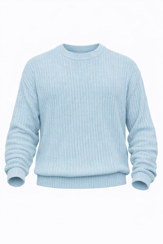 Light Blue Knitted Sweater