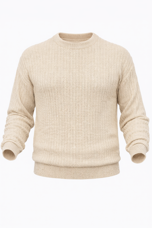 Beige Knitted Sweater