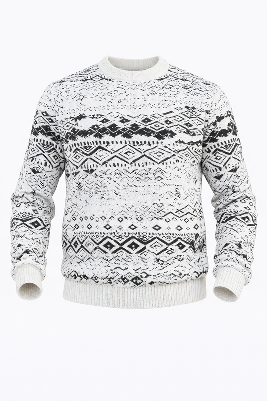 Black & White Patterned Sweater