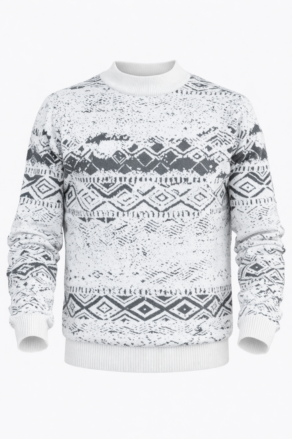 Olive Green Patterned Sweater