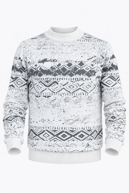Olive Green Patterned Sweater