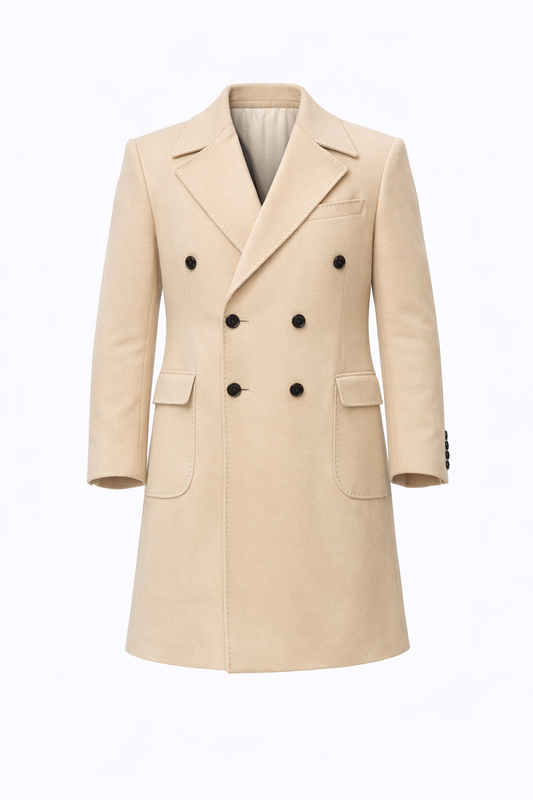 Notch Lapel Neck Mont in Beige