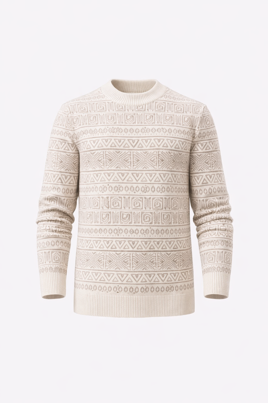 Light-colored Patterned Sweater