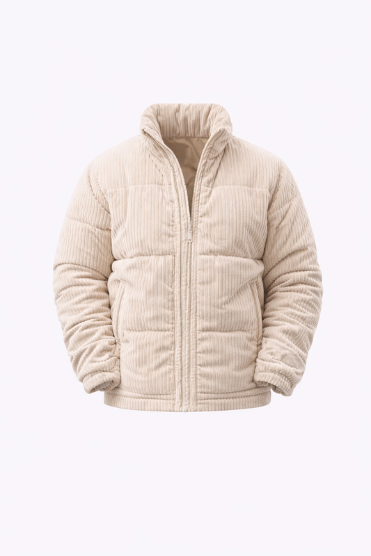 Puffer Jacket in Beige