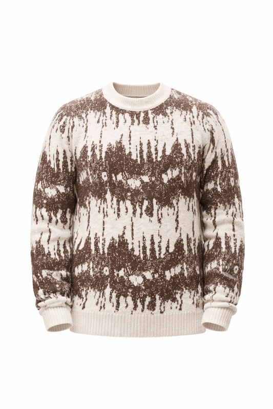 Off-White & Brown Sweater
