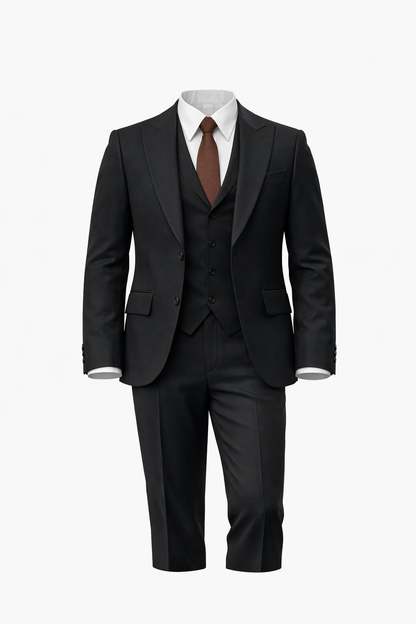 Black Peak Lapel Suit