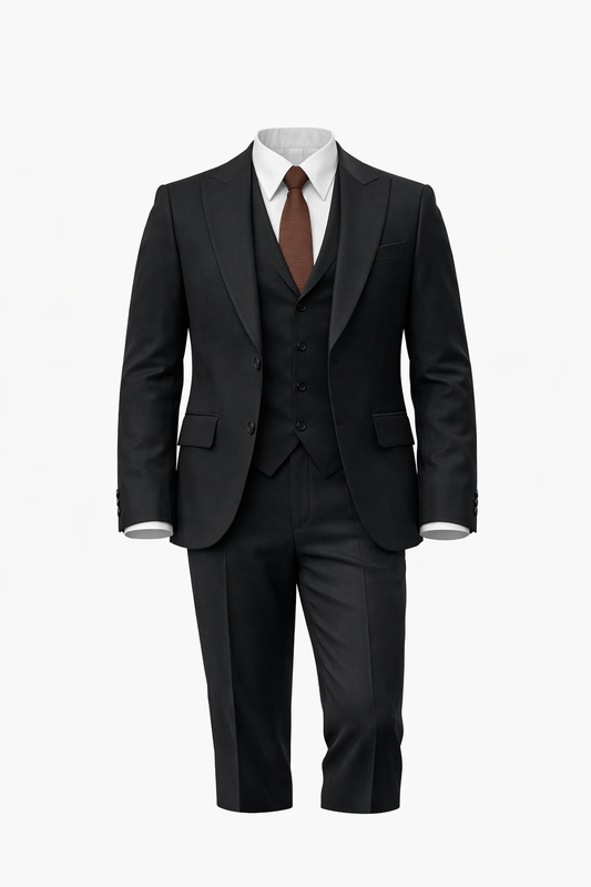 Black Peak Lapel Suit