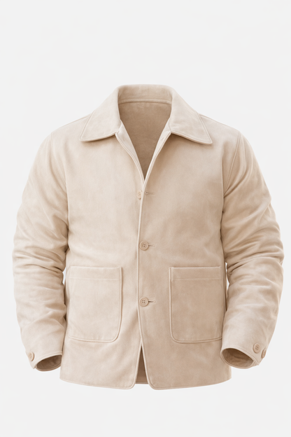 Light Beige Velvet Jacket