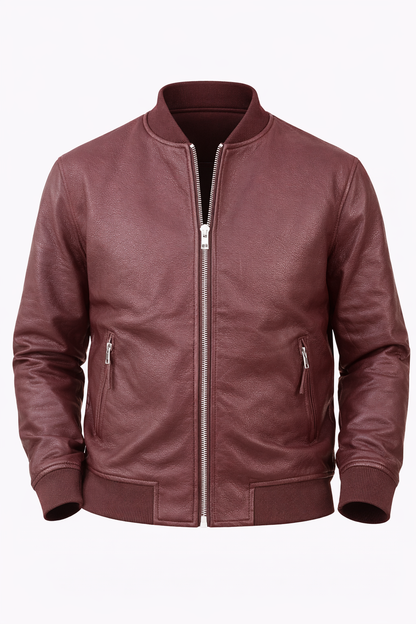 Burgundy Leather Jacket